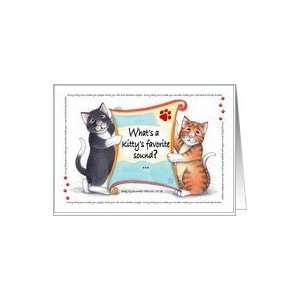  Cat Humor Korny Kitties Birthday Cats Mewsic Card 