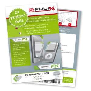  2 x atFoliX FX Mirror Stylish screen protector for Casio TE 3000S 