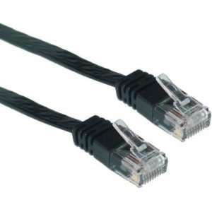  CAT6 Flat UTP Cable, 32AWG, Black, 25 ft Electronics