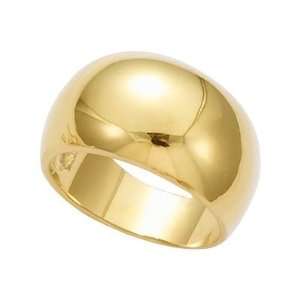  18K Gold Plated Dome Ring   Size 6: Jewelry