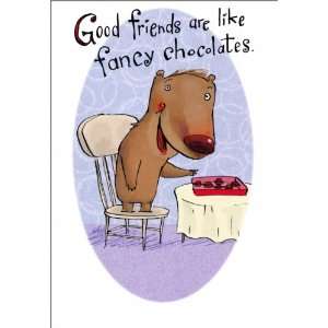   Card for Friend   Bear Fancy Chocolates: Health & Personal Care