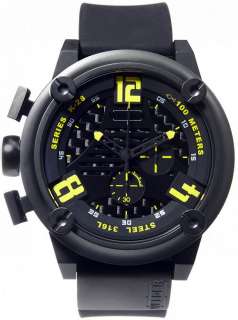 WELDER K28 7104 Black Mens Chronograph 50mm Watch Carbon NEW! BEST 