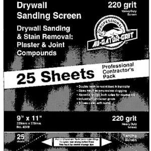  Ali Ind. 3315 Bulk Drywall Sanding Screen (Pack of 25 