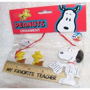  Peanuts Snoopy My Favorite Teacher Christmas Ornament 