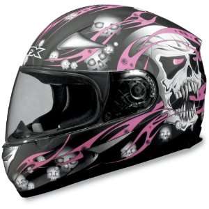   FX 90 Helmet , Color Black/Pink, Size Sm, Style Skull XF0101 3416