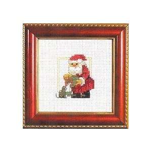  Santa With Kitty   Cross Stitch Kit Arts, Crafts & Sewing