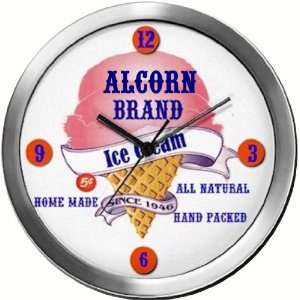  ALCORN 14 Inch Ice Cream Metal Clock Quartz Movement 