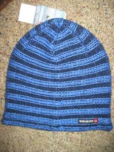 New Quiksilver mens Arctic blue knit beanie hat one size 828902206135 