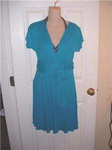 NWT CEJON SOAKED TURQUOISE COVER UP DRESS sz SMALL $60  