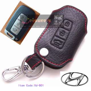   Key Chain Leather Holder Cover Case Fob Remote Sonata ix35  