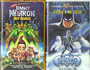Jimmy Neutron: Boy Genius & Batman & Mr. Freeze; 2 VHS  
