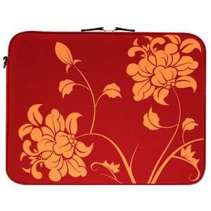 Laurex 17 Neoprene MacBook Pro Sleeve Case   Red Blossom 