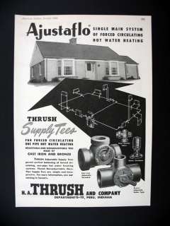 Thrush Adjustaflo Forced Hot Water Heating 1949 Ad  