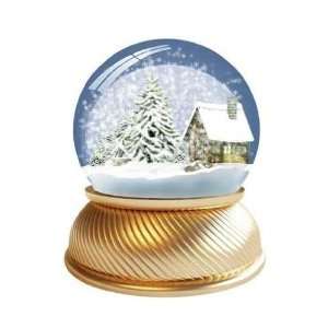  3D Render of Golden Snow Globe with Clipping Path   Peel 