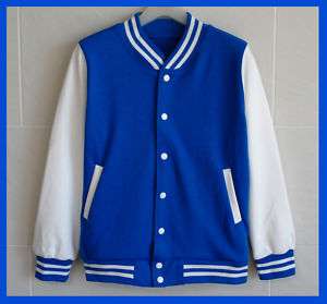 Womens Baseball jacket/Varsity Jacket Blue color S~XXL  