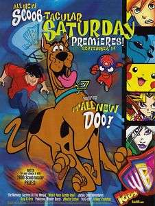2002~KIDS WB~Cartoons~TV Promo~Scooby Doo~Print Ad Art  