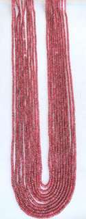 10 strand natural Spinel Ruby Gemstone Beads Necklace  