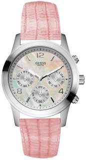 Guess U11061L1 Pink Strap With Mother Of Pearl Ladies Watch New  
