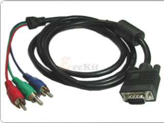 PC VGA SVGA to HDTV RGB Ypbpr Video Component Cable 5FT  