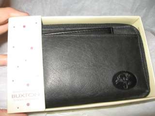 NIB Buxton Heiress Double ziparound attache wallet,Blk  