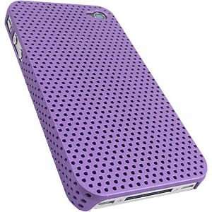  Mesh Style Case for iPhone 4, Purple: Cell Phones 