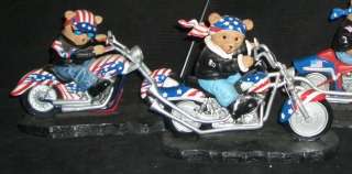 pc BORN TO RIDE MOTORCYCLE FIGURINES HARLEY DAVIDSON  