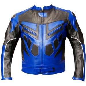    MOTORCYCLE SPEED RACING ARMOR LEATHER JACKET Blue 44: Automotive