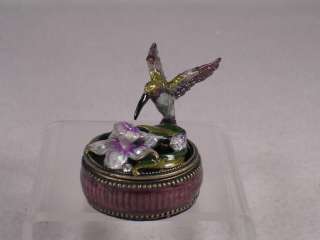   Hummingbird Trinket Box With Flower  Magnetic Close #J 078 NIB!  