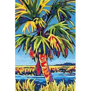  Sally Evans 24W by 36H  Pine Island Palm CANVAS Edge 