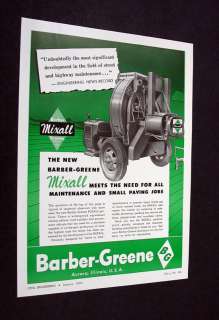 Barber Greene MIXALL road highway paving machine mixer  