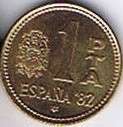 Spain 1982 1 Peseta Commemorative coin 1982 World Cup  