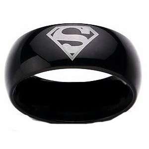   on a Black Tungsten Carbide DC Width 8 mm Band Ring R161 Size 7   13