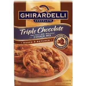 Ghirardelli Triple Chocolate Cookie Mix 35oz Box:  Grocery 