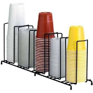  Five (5) Section Cup or Lid Organizer   Black Wire Rack 