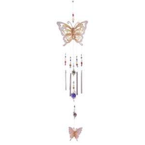  Painted Metal Butterfly Wind Chime: Home & Kitchen