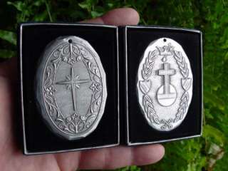Set of 4   WENDELL AUGUST FORGE   religious CROSS ORNAMENTS 