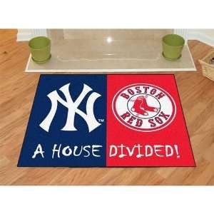  New York Yankees   Boston Red Sox House Divided Mat 