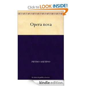 Opera nova (Italian Edition) Pietro Aretino  Kindle Store