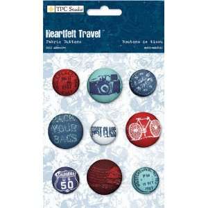  Heartful Travel Fabric Buttons  TPC Studio: Arts, Crafts 