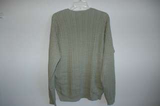 IZOD Mens 100% Cotton Cable Knit Sweater M  