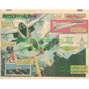    Grumman Supersonic, F 14 Tomcat Great Original 1983 Two Page Comic