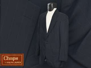 Ralph Lauren Chaps mens suit navy pinstripe ~ 38 +MINT+  