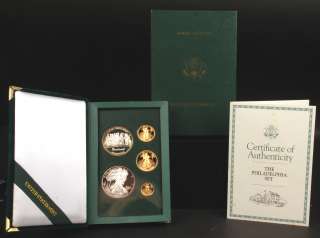 1993 Philadelphia Mint Bicentennial Gold & Silver Eagle Proof Set w 