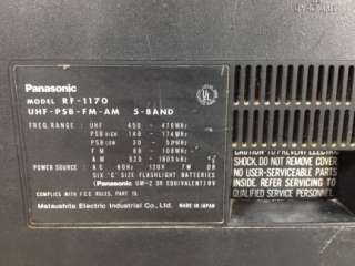 Panasonic Model RF 1170 UHF PSB FM AM 5 Band Receiver Radio  