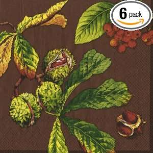 Ideal Home Range Castanea, Brown Cocktail Napkin, 20 Count Package 