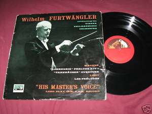 HMV ALP 1220 WAGNER LISZT WILHELM FURTWANGLER VPO  