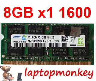 Samsung 16GB DDR3 1600 Mhz PC 12800 SODIMM laptop 8GBx2 memory ( not 4 