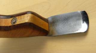 Short Mask & Bowl Elbow Adze Mini Gutter B, Koa Woodworking, Custom 