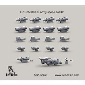  Live Resin 1/35 US Army Gun Scope Set #2 (4 each of 6 diff 