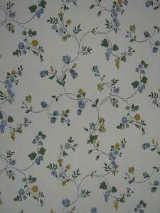 LOT 3 DR SCHUMACHER White Blue Vine Flowers Wallpaper  
